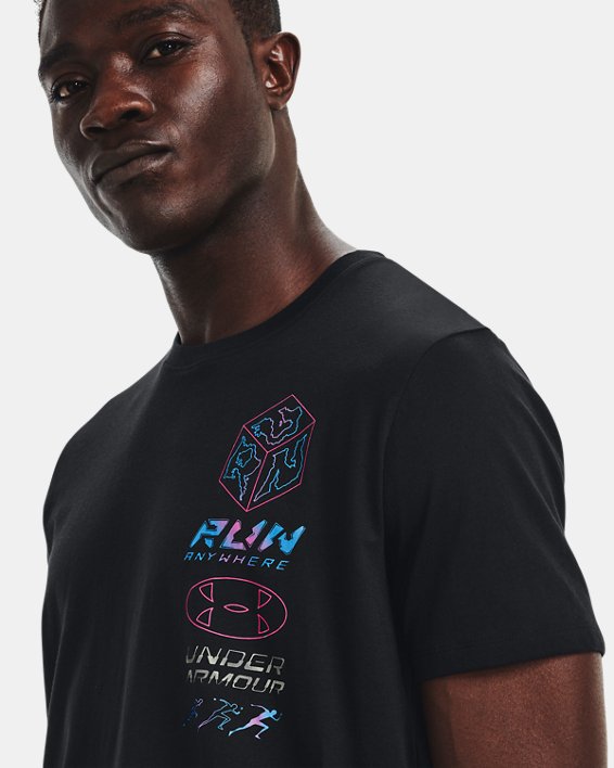 Men's UA Run Anywhere T-Shirt, Black, pdpMainDesktop image number 3